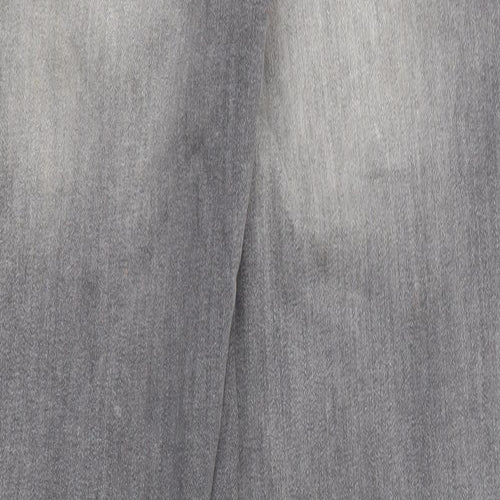 George Mens Grey Cotton Skinny Jeans Size 32 in L32 in Slim Zip