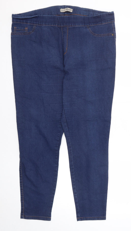 Denim & Co. Womens Blue Cotton Jegging Jeans Size 18 Regular