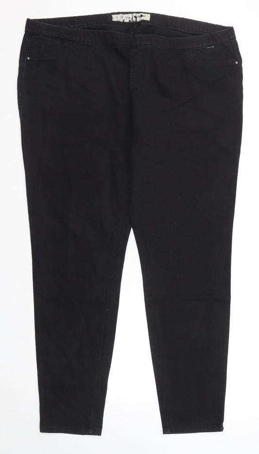 Denim & Co. Womens Black Cotton Jegging Jeans Size 20 Regular