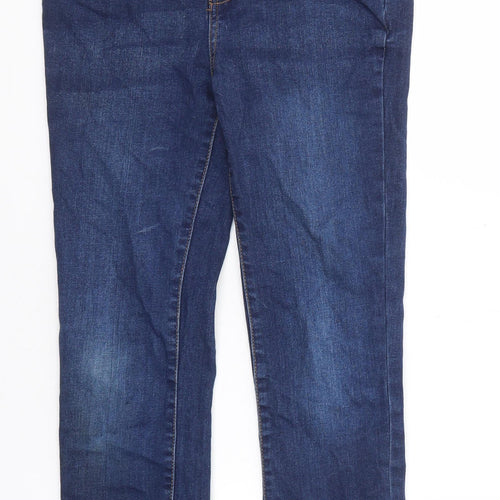 Denim & Co. Boys Blue Cotton Skinny Jeans Size 10-11 Years Regular Zip