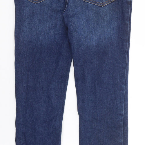 Denim & Co. Boys Blue Cotton Skinny Jeans Size 10-11 Years Regular Zip