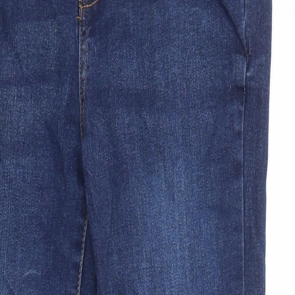 Denim & Co. Boys Blue Cotton Skinny Jeans Size 10-11 Years Regular Zip