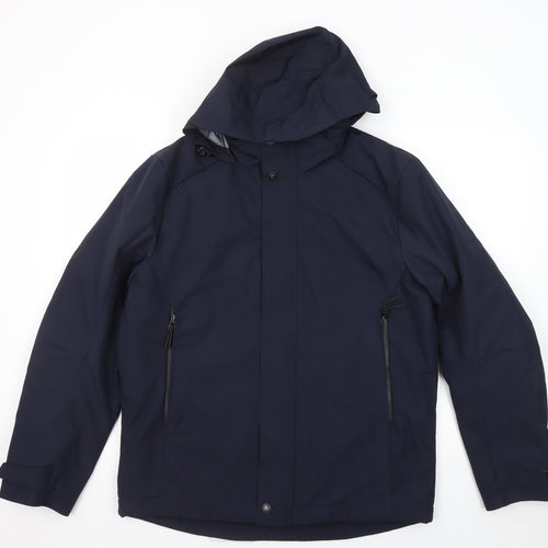 Marks and Spencer Mens Blue Windbreaker Jacket Size M Zip