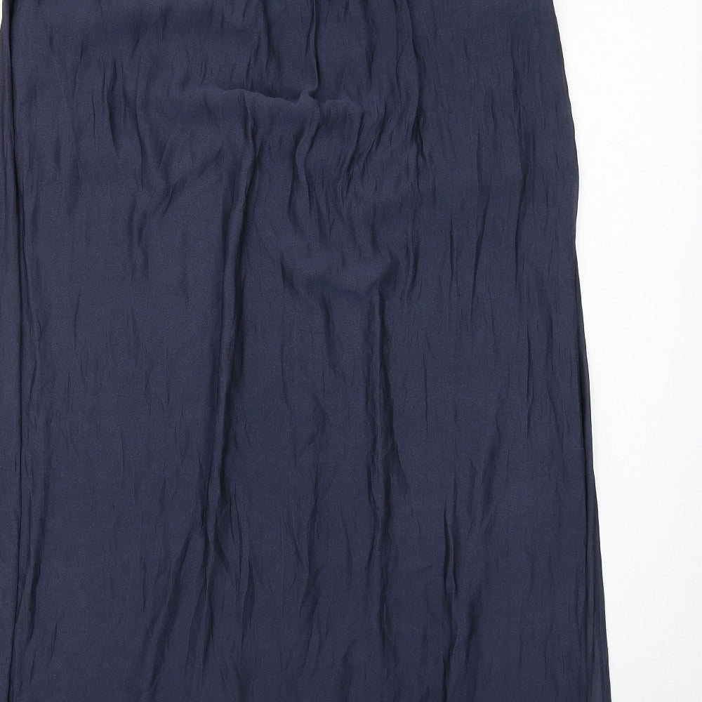 EDC Womens Blue Polyester Pleated Skirt Size 12