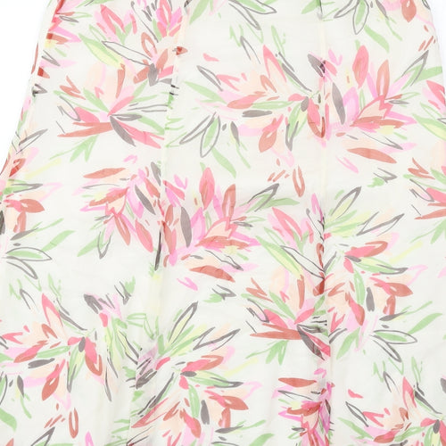 Precis Womens Multicoloured Floral Silk Swing Skirt Size 12