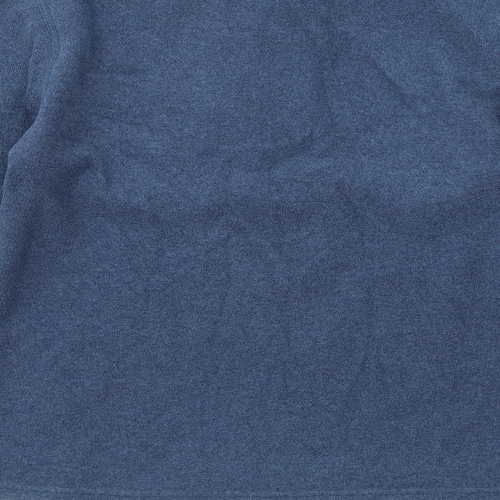 The North Face Womens Blue Polyester Pullover Sweatshirt Size S Zip
