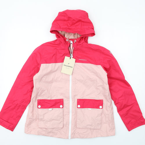 Craghoppers Girls Pink Windbreaker Jacket Size 11-12 Years Zip