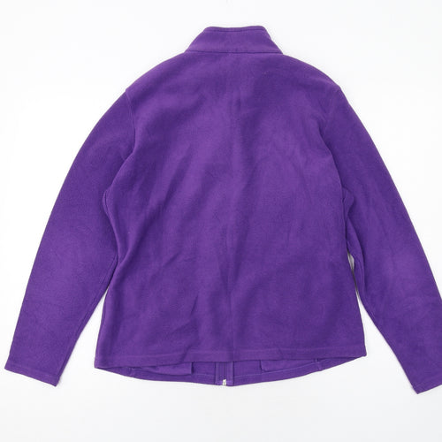 Marks and Spencer Womens Purple Jacket Size 16 Zip