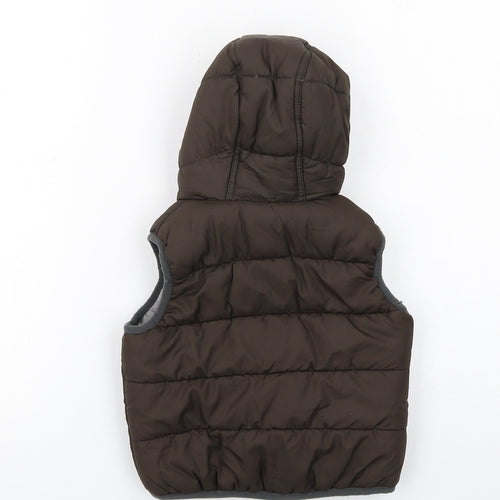Mini Club Boys Brown Quilted Jacket Size 4-5 Years Zip