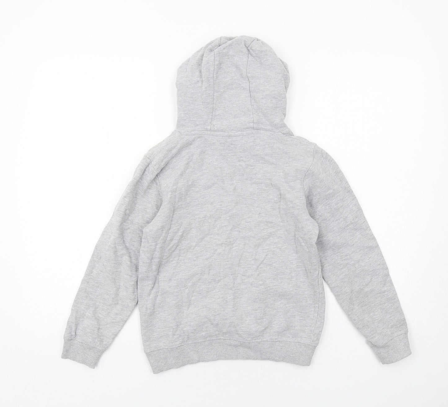 Animal Boys Grey Cotton Pullover Hoodie Size 9-10 Years Pullover