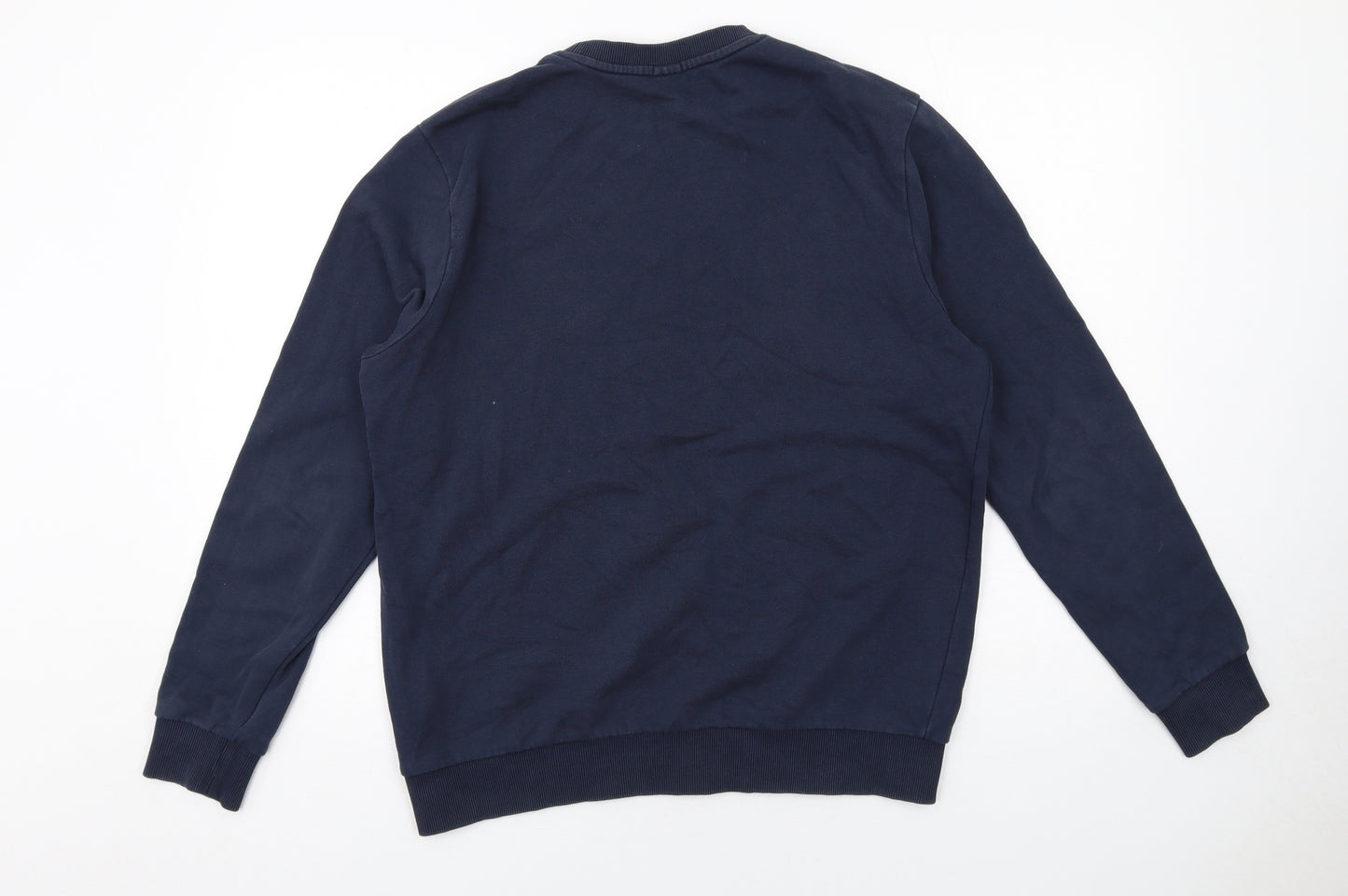 HUGO BOSS Mens Blue Cotton Pullover Sweatshirt Size M