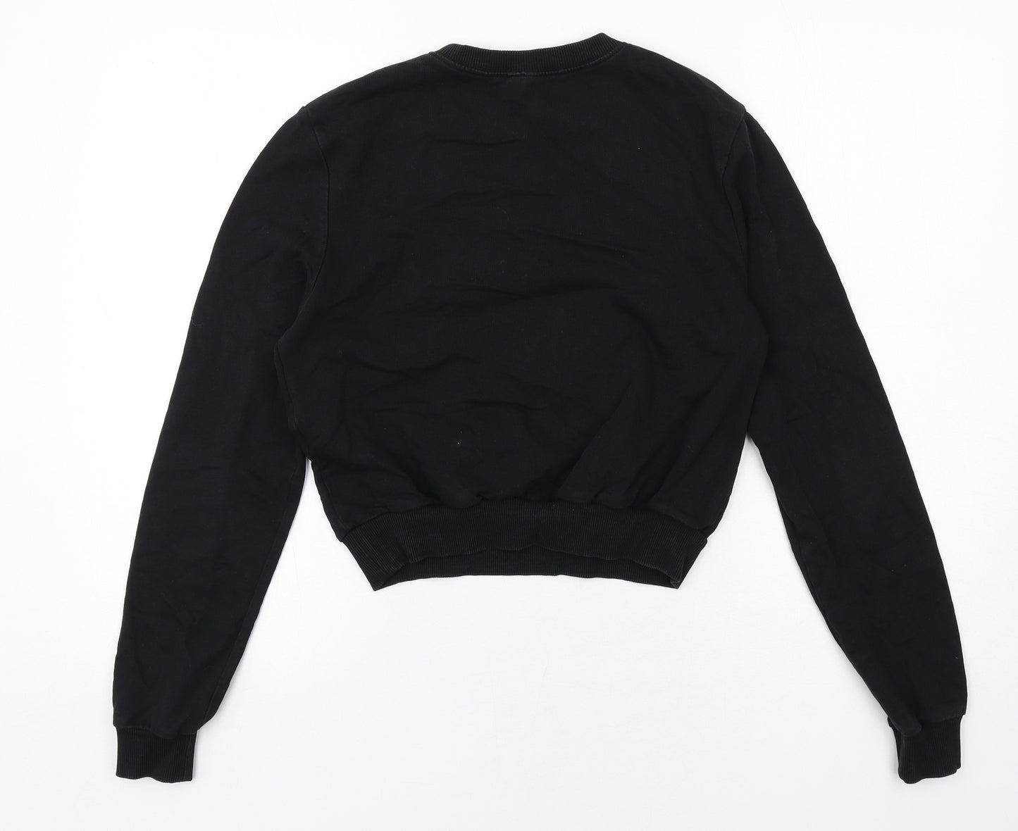 ASOS Womens Black Cotton Pullover Sweatshirt Size 8 Pullover