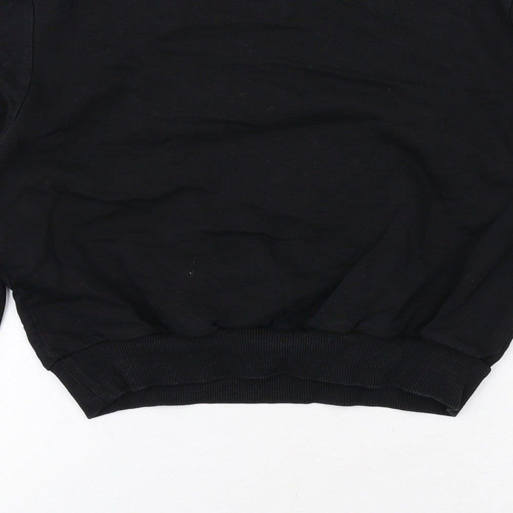 ASOS Womens Black Cotton Pullover Sweatshirt Size 8 Pullover