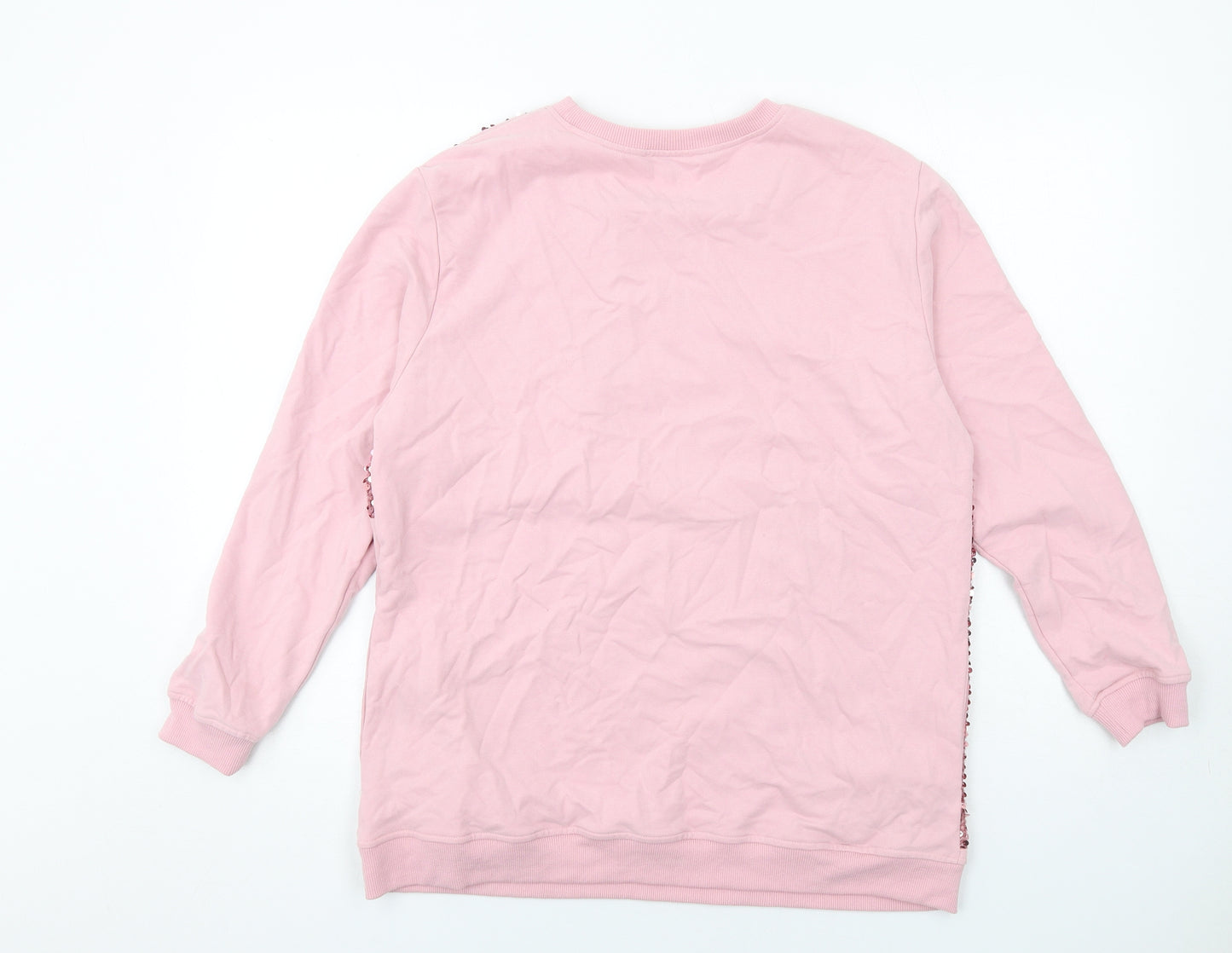 Frank Usher Womens Pink Cotton Pullover Sweatshirt Size S Pullover