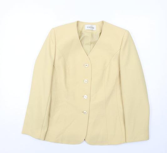 Eastex Womens Yellow Jacket Blazer Size 12 Button