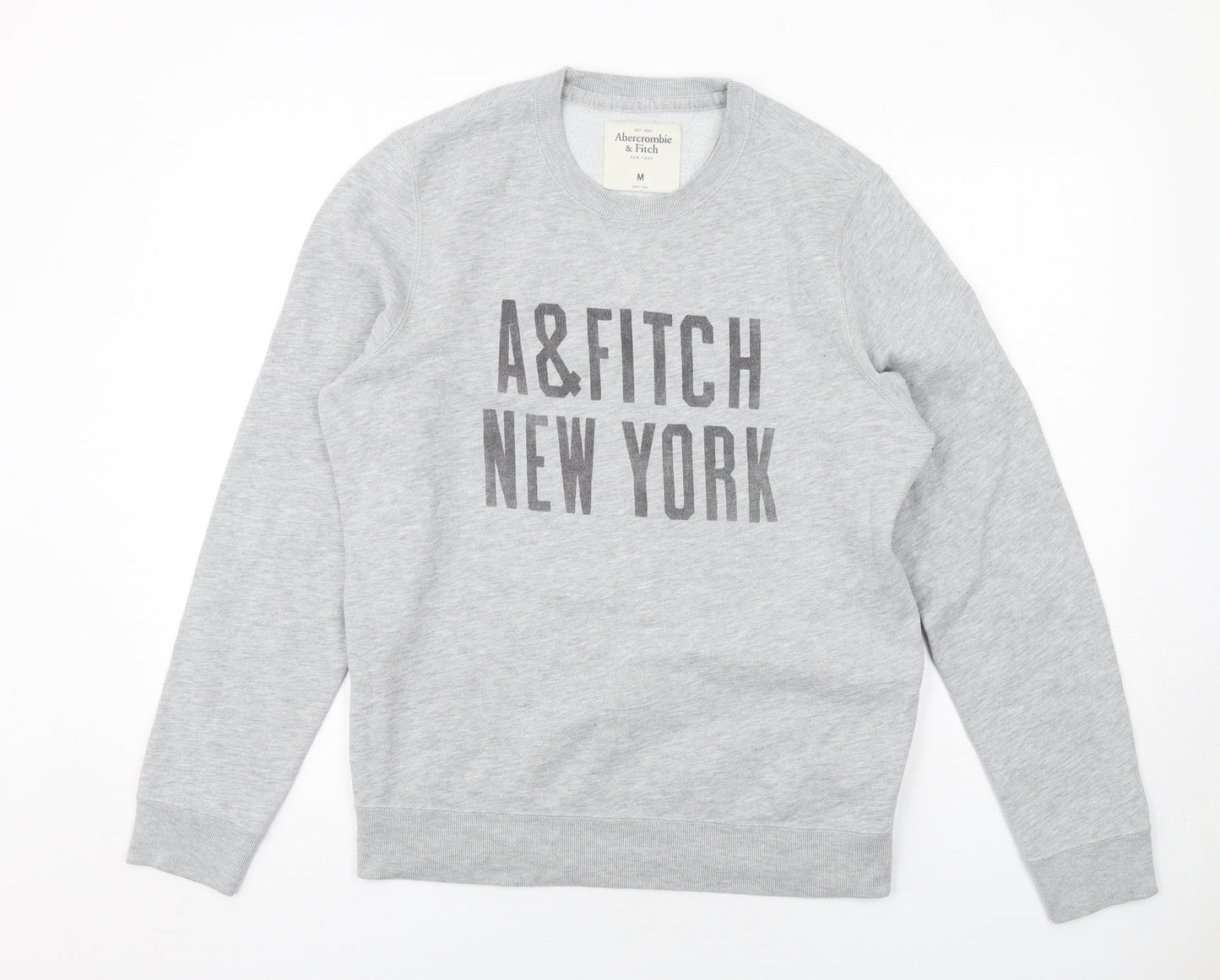 Abercrombie & Fitch Mens Grey Cotton Pullover Sweatshirt Size M