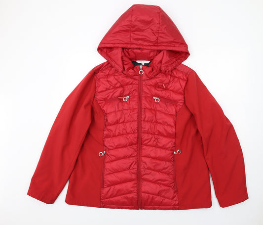 Cleo Womens Red Jacket Size 2XL Zip