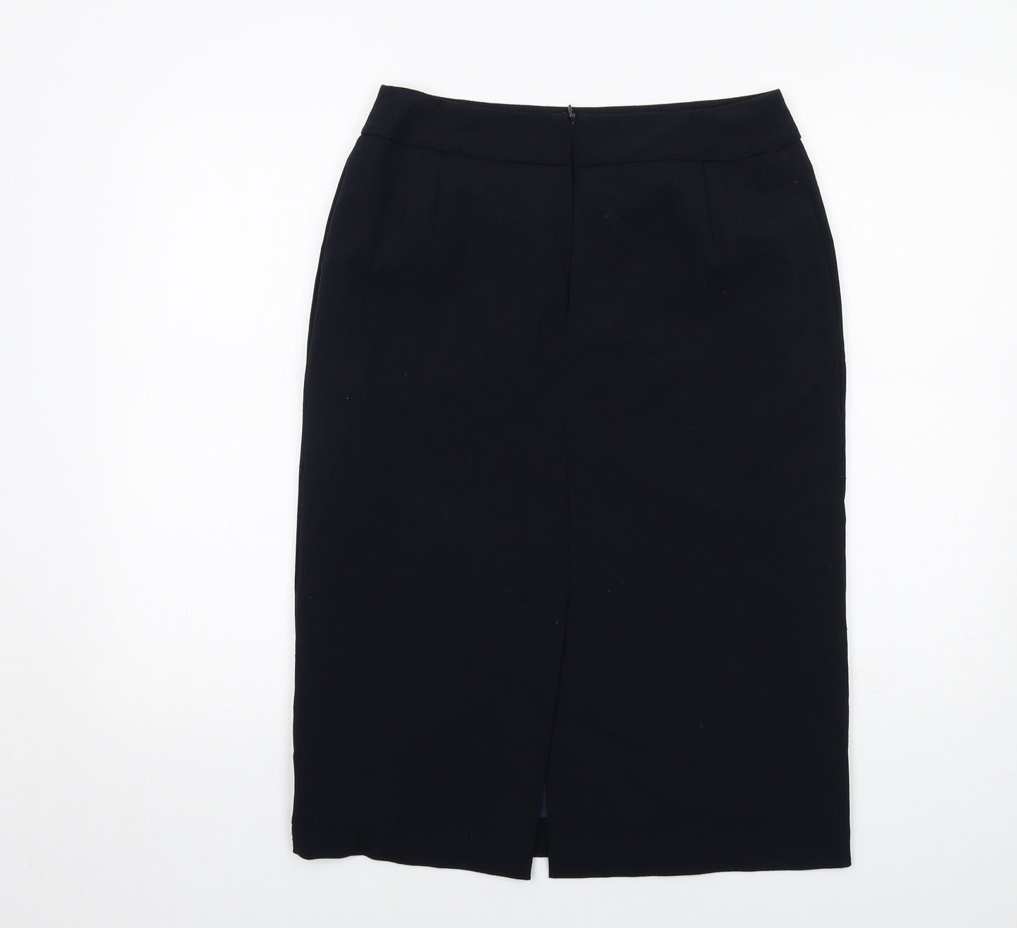 Klass Womens Blue Viscose Straight & Pencil Skirt Size 12 Zip