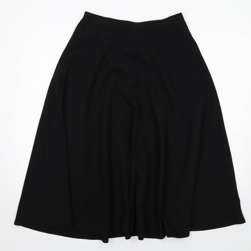 Boohoo Womens Black Polyester Swing Skirt Size 14