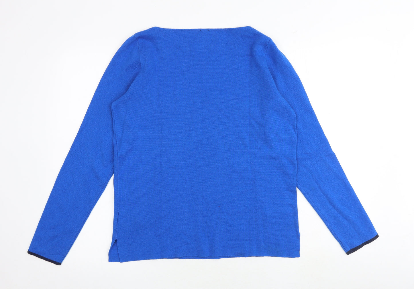 Gap Womens Blue Round Neck Cotton Pullover Jumper Size L