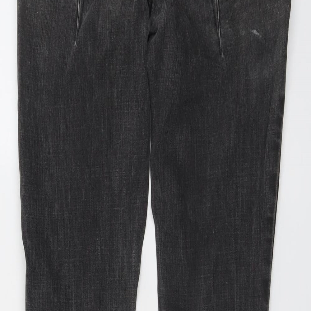 River Island Womens Grey Cotton Straight Jeans Size 8 L29 in Regular Button