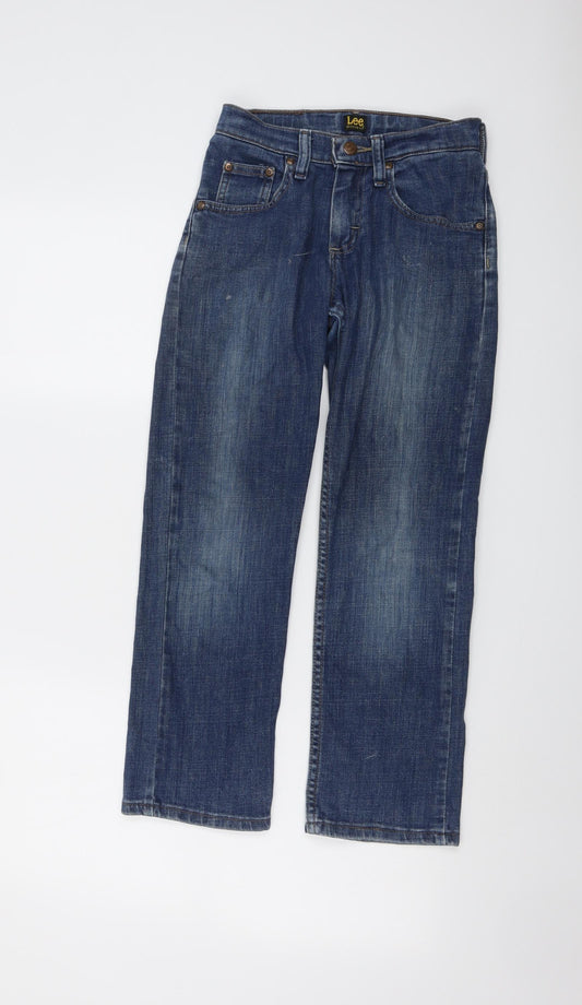 Lee Boys Blue Cotton Bootcut Jeans Size 10 Years Regular Button