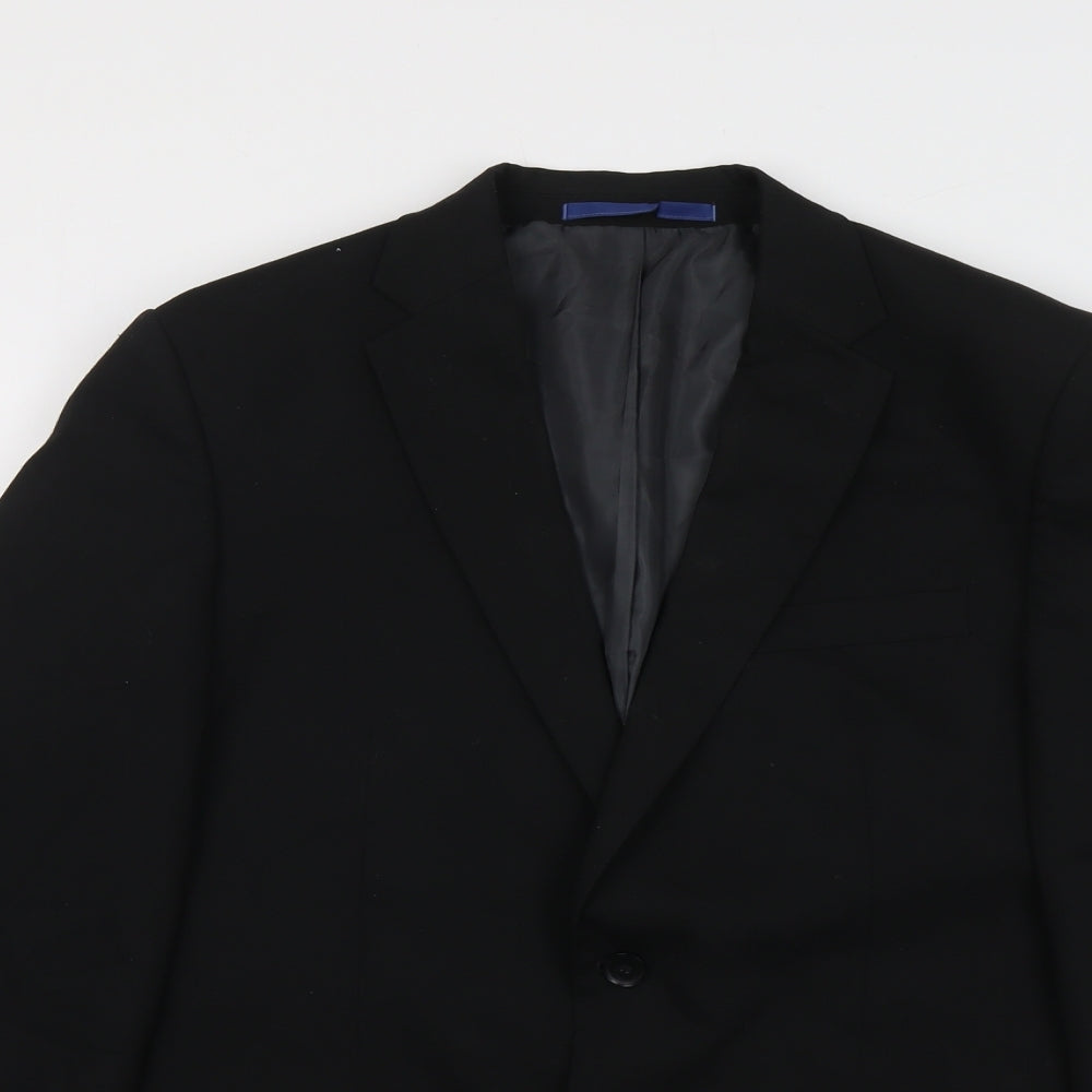 Marks and Spencer Mens Black Wool Jacket Suit Jacket Size 40 Regular