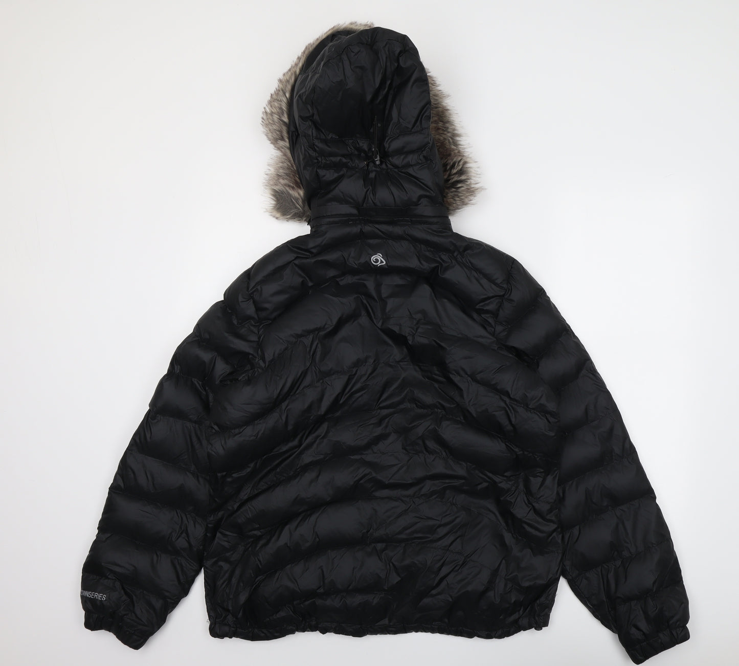 Craghoppers Womens Black Quilted Jacket Size 14 Zip