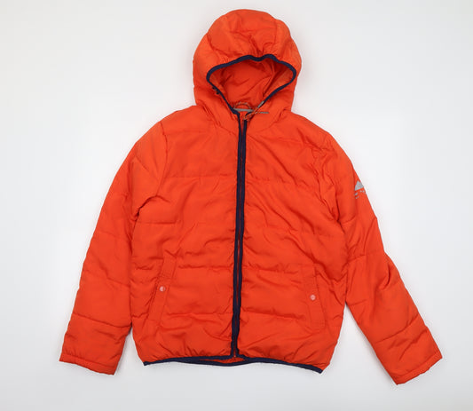 TOM TAILOR Boys Orange Quilted Jacket Size 14 Years Zip