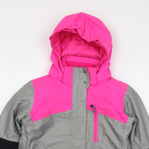 Firefly Girls Multicoloured Colourblock Windbreaker Jacket Size 10 Years Zip