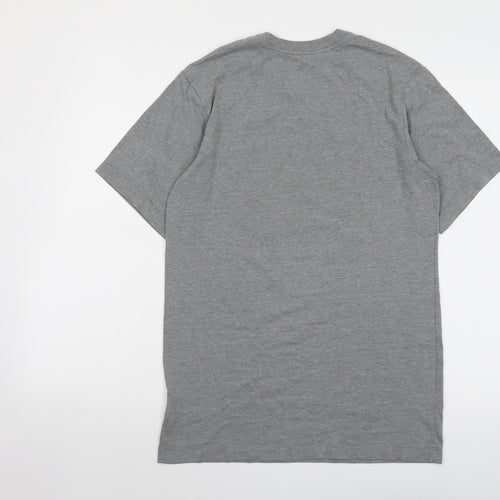Jordan Mens Grey Cotton T-Shirt Size XS Round Neck