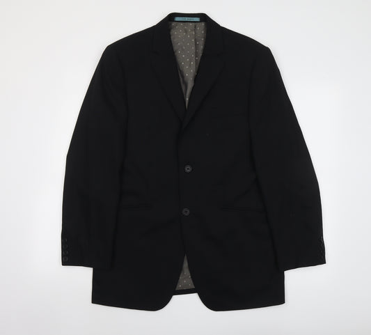 Ted Baker Mens Black Wool Jacket Suit Jacket Size 42 Regular