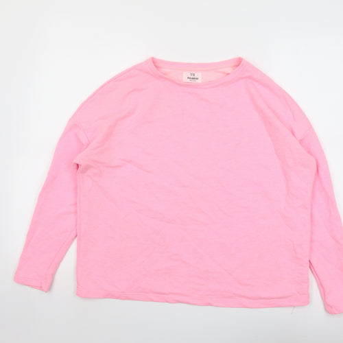 Pull&Bear Womens Pink Cotton Pullover Sweatshirt Size S Pullover