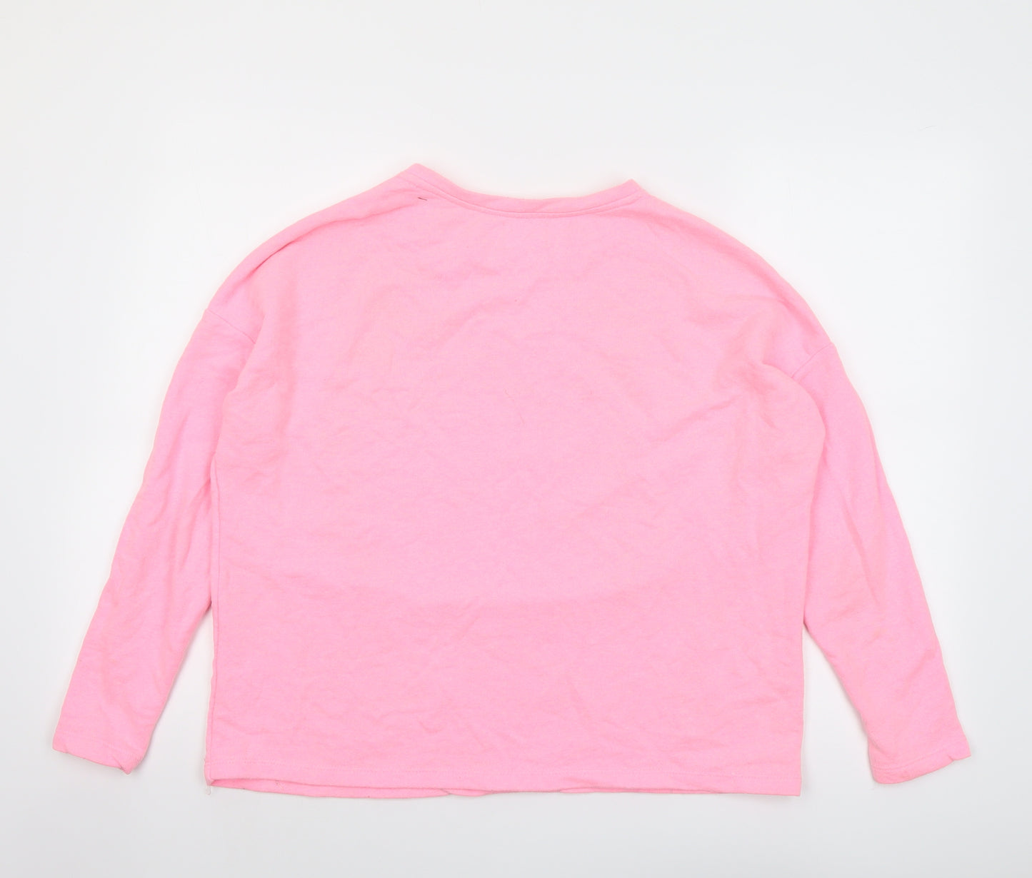 Pull&Bear Womens Pink Cotton Pullover Sweatshirt Size S Pullover
