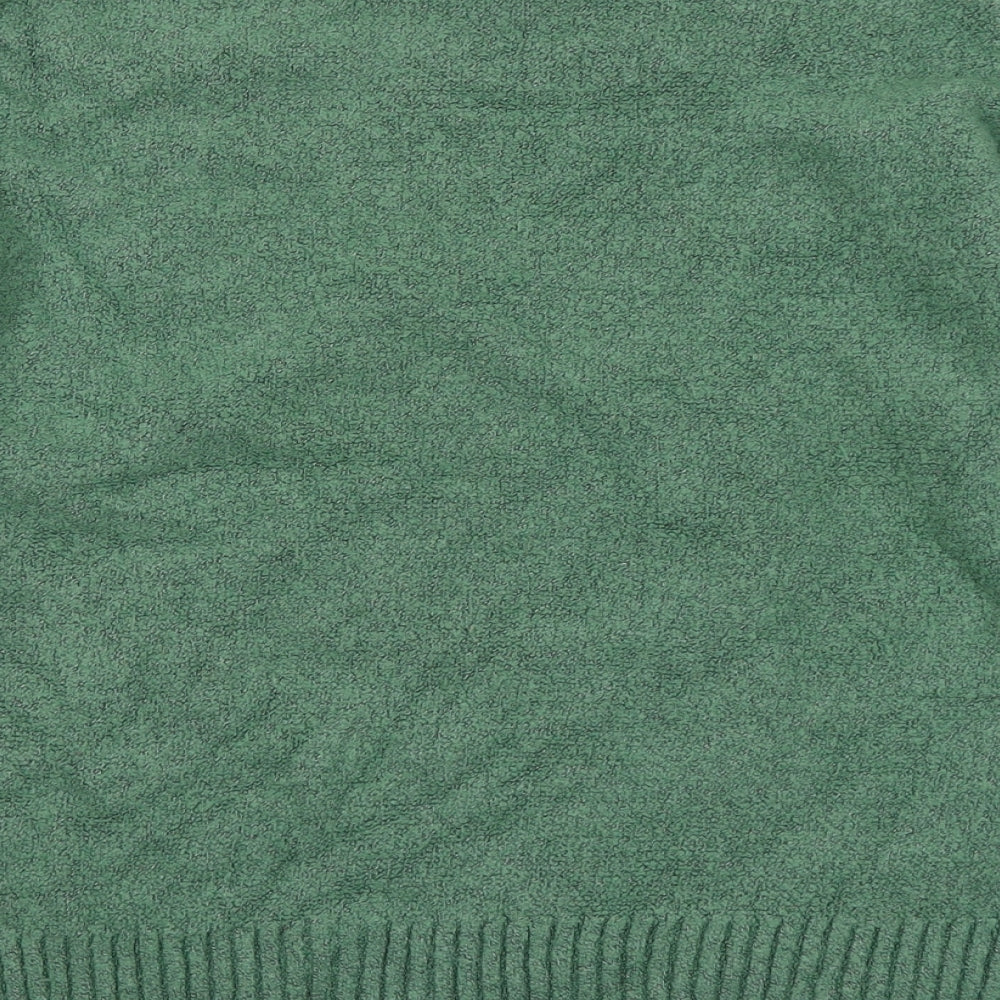 Marks and Spencer Womens Green Round Neck Acrylic Pullover Jumper Size L