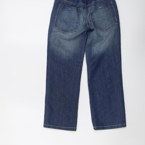 George Boys Blue Cotton Wide-Leg Jeans Size 6-7 Years Regular Button