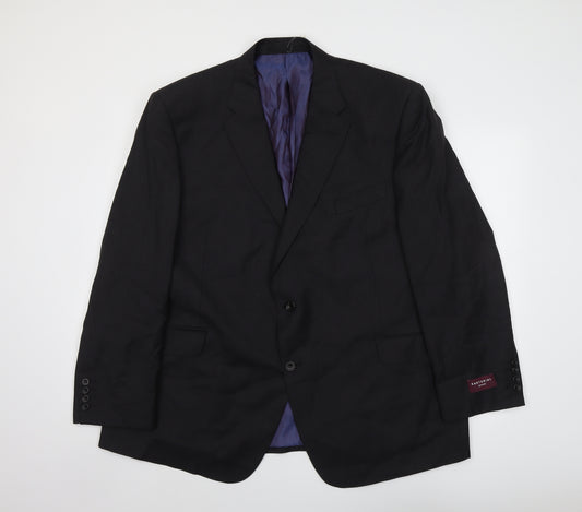 Marks and Spencer Mens Black Wool Jacket Suit Jacket Size 48 Regular