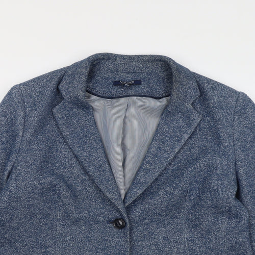 Maine Womens Blue Jacket Blazer Size 14 Button