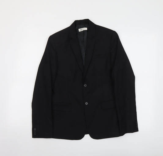 H&M Boys Black Jacket Blazer Size 13 Years Button