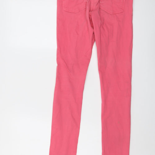 Denim & Co. Womens Pink Cotton Skinny Jeans Size 8 L30 in Regular Button