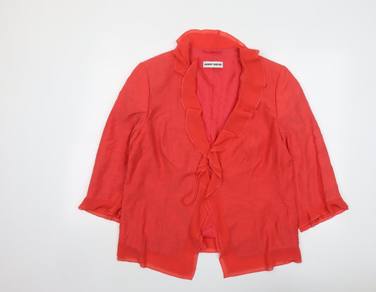 Gerry Weber Womens Red Jacket Size 18 Tie - Tie Front Detail