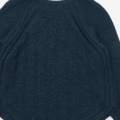 Indigo Womens Blue Round Neck Acrylic Pullover Jumper Size 12