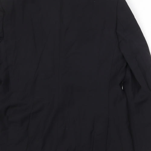 Jaeger Mens Black Wool Tuxedo Suit Jacket Size 44 Regular