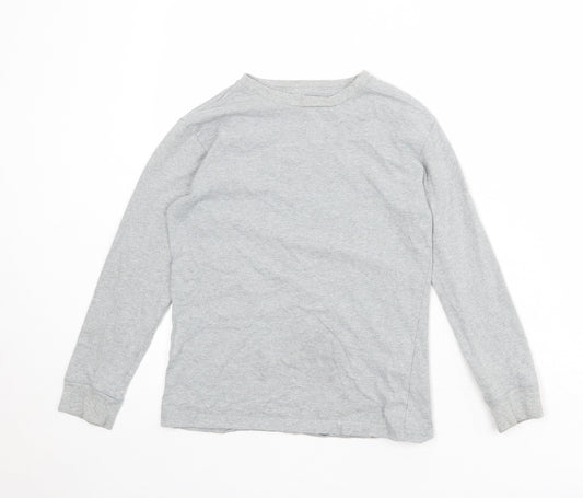 Gap Boys Grey 100% Cotton Basic T-Shirt Size 8-9 Years Round Neck Pullover