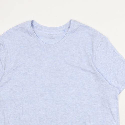 Autograph Mens Blue Cotton T-Shirt Size XL Round Neck