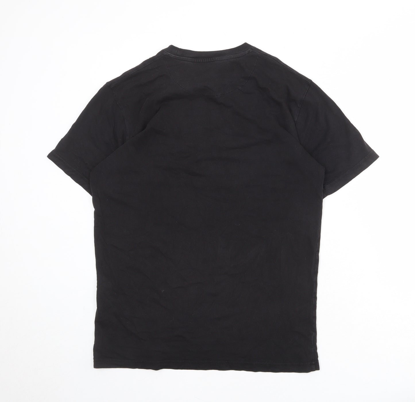 Jameson Carter Mens Black Cotton T-Shirt Size S Round Neck