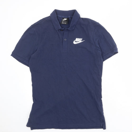 Nike Mens Blue 100% Cotton Polo Size XS Collared Button