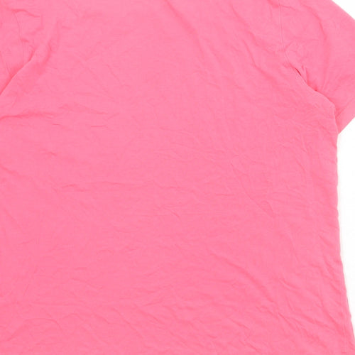 Lands' End Womens Pink 100% Cotton Basic T-Shirt Size 6 Round Neck - Size 6-8