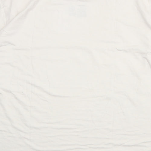 Marks and Spencer Mens Ivory Acrylic T-Shirt Size XL Round Neck