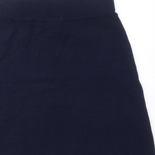 Tahari Womens Blue Viscose A-Line Skirt Size M